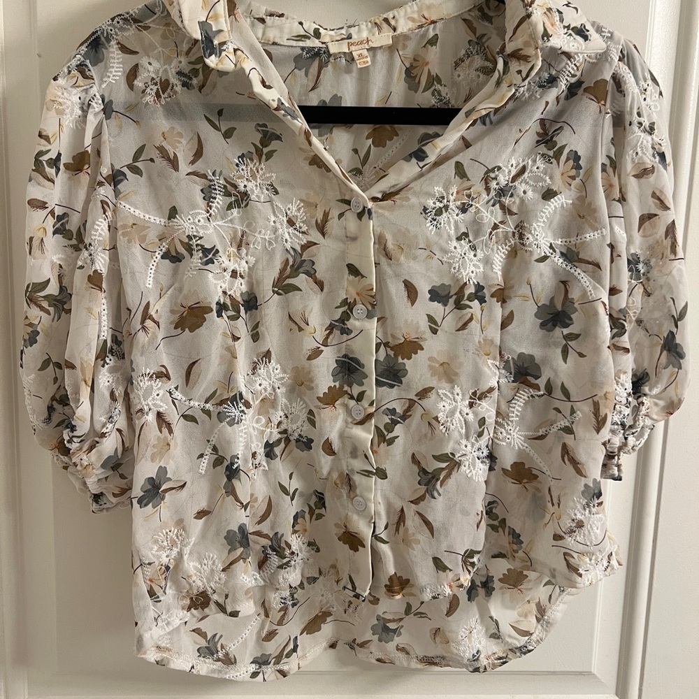 Floral Sheer Blouse